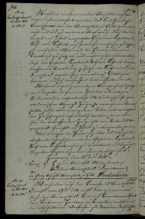 Ankündigung des Landesherrlichen Kommissariats durch den Geheimen Legationsrat Laffert.
