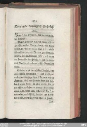Drey und dreyßigstes Gespräch.