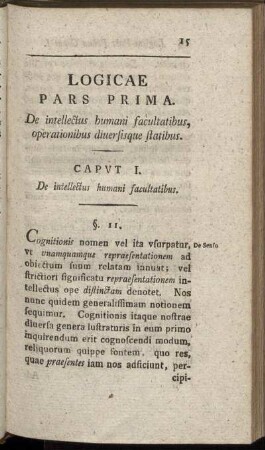 Caput I. De intellectus humani facultatibus.