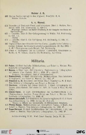 Militaria (Nr. 409-499)