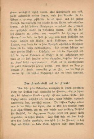 Das Krankenbett und der Kranke