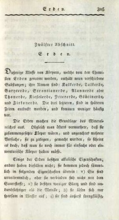 Zwölfter Abschnitt. Erden