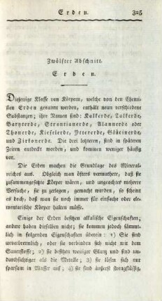 Zwölfter Abschnitt. Erden