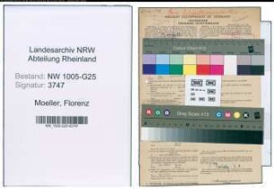Entnazifizierung Florenz Moeller , geb. 01.08.1908 (Kaufmann)
