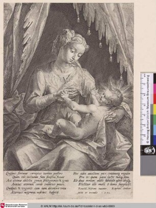 [Die Jungfrau mit Kind unter einem Baldachin; Virgin and child under a baldachino]