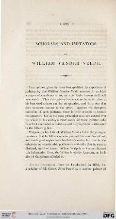 Scholars and Imitators of William Vander Velde