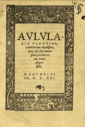 Aulularia Plautina