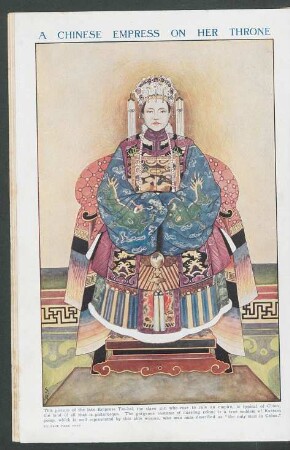 Tafel: A chinese empress on her throne