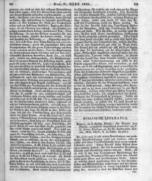 Lisco, F. G.: Die Wunder Jesu Christi, exegetisch-homiletisch bearbeitet. Berlin: Enslin 1836