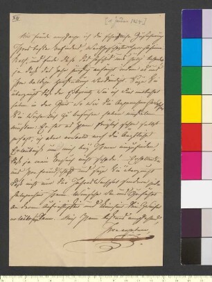 Brief von Sachsen-Weimar und Eisenach, Maria Pawlowna Großherzogin von an Goethe, Johann Wolfgang von