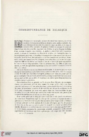 3. Pér. 4.1890: Correspondance de Belgique