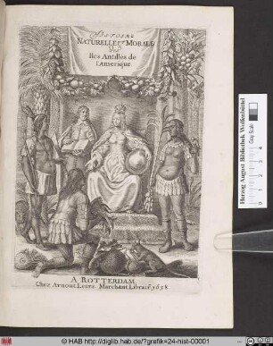 Titelblatt zu Histoire Naturelle Et Morale Des Iles Antilles De l'Amerique.