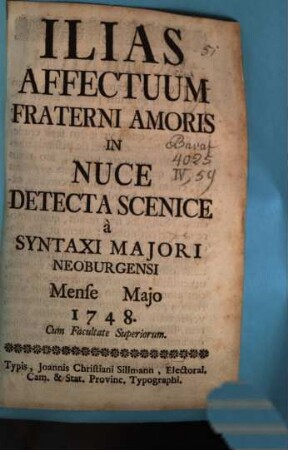 Ilias Affectuum Fraterni Amoris in Nuce