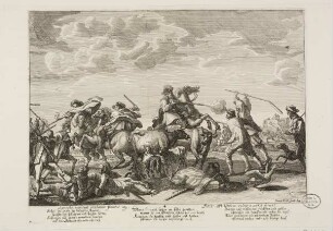 Soldaten kämpfen mit Bauern