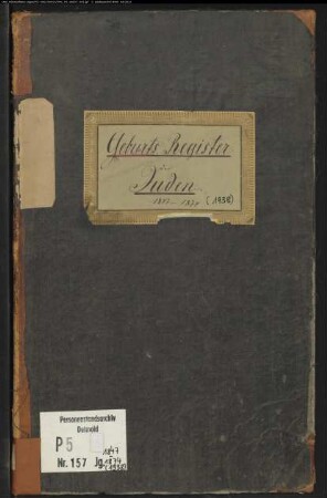 Zivilstandsregister der Juden mit den Orten Berleburg, Elsoff und Wunderthausen (Königliche Kreisgerichtskommission I) (G 1847-1874) (Gemeinde: Berleburg, Kreis Wittgenstein)