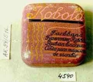 Blechdose für Schreibmaschinenfarbband "Kobold Farbband Typewriter Ribbon Ruban Encreur Cinta para maquina de escribir"