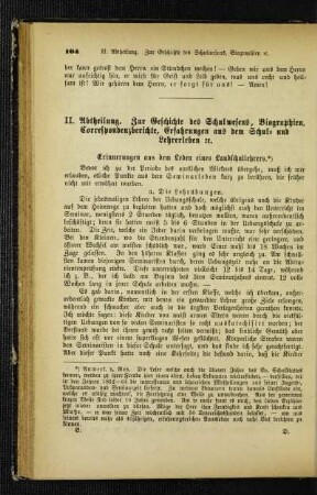 Erinnerungen aus dem Leben eines Landschullehrers