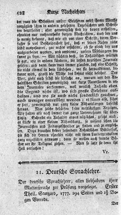 11. Deutsche Sprachlehre.
