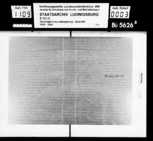 Kommunsachen: Stiftungswesen (Bausachen), Oberamt Ludwigsburg