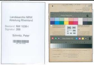 Entnazifizierung Peter Schmitz , geb. 11.05.1892 (Polizei)