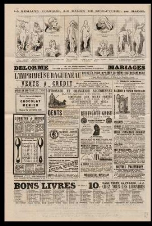 La semaine comique (Le Salon de sculpture), par Hadol