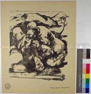 Krieg und Kunst, 21. Folge, Blatt 2: Kampf zweier Männer