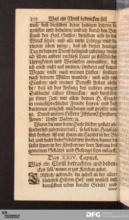 Das XXIV. Capitel. Was ein Christ betrachten und bedencken soll/ wann er zur Kirchen gehet.