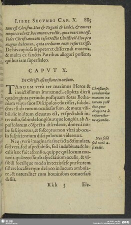 Caput X. De Christi ascensione in coelum