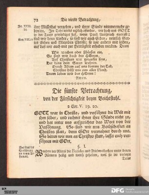 Die fünfte Betrachtung [...]