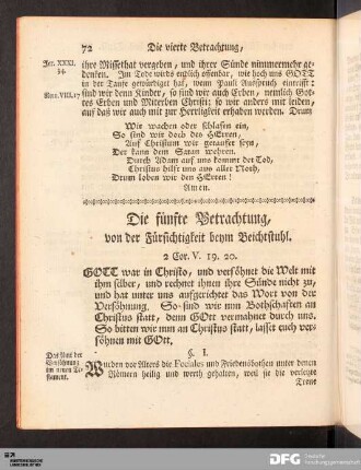 Die fünfte Betrachtung [...]