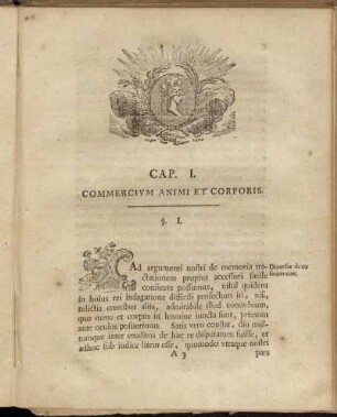 Cap. I. Commercium Animi et Corporis.