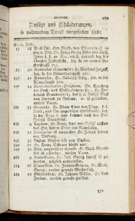 Zusätze und Abänderungen so währendem Druck vorgefallen sind.