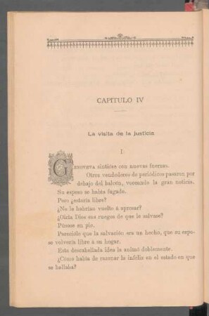 Capítulo IV - La visita de la justicia