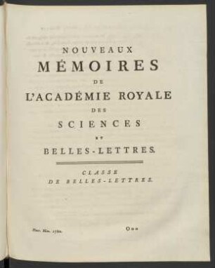 Classe De Belles-Lettres