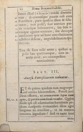 Sect. III. Auersa Pontificiorum voluntas.