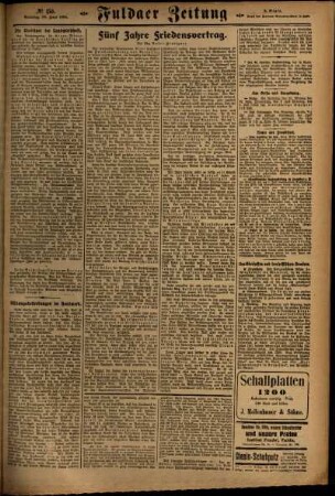 Zweite Ausgabe vom Sonntag, den 29. Juni 1924.