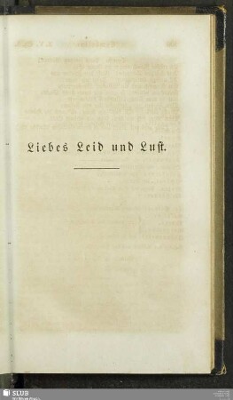 Liebes Leid und Lust