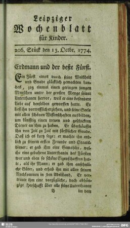 206. Stück den 13. Octbr. 1774