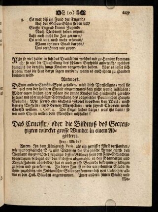 207-217, Das Crucifix oder die Bildnuß des Gecreutzigten ...; ....