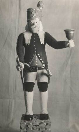 Leuchter-Bergmann mit Kaseinfarbe bemalt