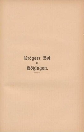 Krögers Hof in Hötzingen