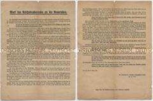 Flugblatt mit einem Aufruf des Bruderrates der Deutschen Evangelischen Kirche an die Kirchengemeinden - Sachkonvolut