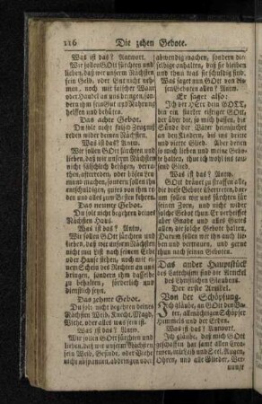 Das ander Hauptstück des Catechismi sind die Artickel des Christlichen Glaubens.