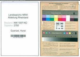 Entnazifizierung Horst Guenzel , geb. 12.06.1918 (Metzger)