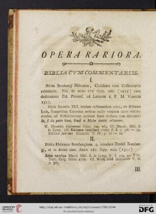 Opera Rariora. Biblia cvm commentariis