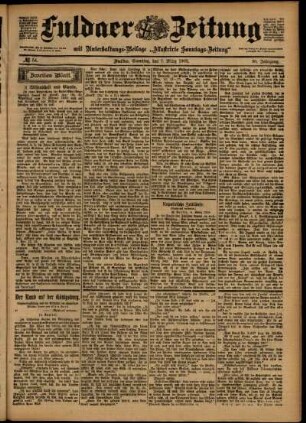 Zweite Ausgabe vom Samstag, den 07. März 1903.