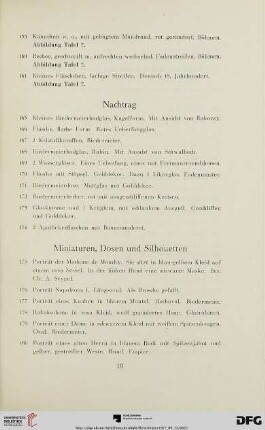 Miniaturen, Dosen und Silhouetten (Nr.175-216)
