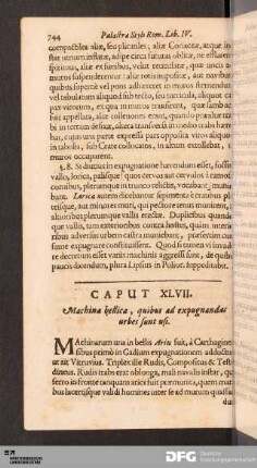 Caput XLVII. Machina bellica, quibus ad expugnandas urbes sunt usi