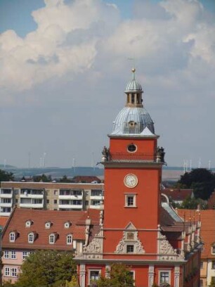 Gotha - Historisches Rathaus : Der Rathausturm, aufgenommen in Gotha am 5. September 2010