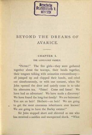 Beyond the dreams of avarice, 2